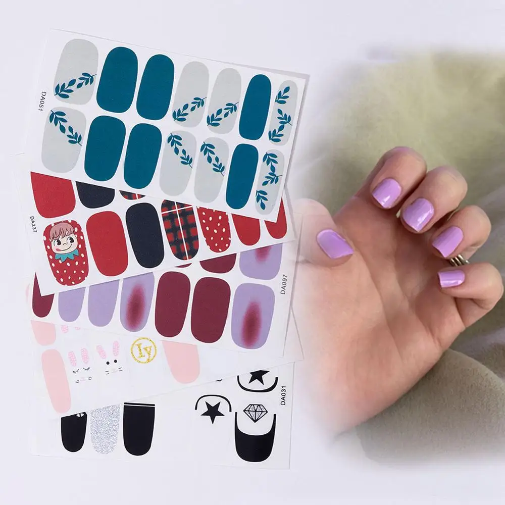1 лист оберток для лака ногтей полное покрытие клейкие наклейки дизайна