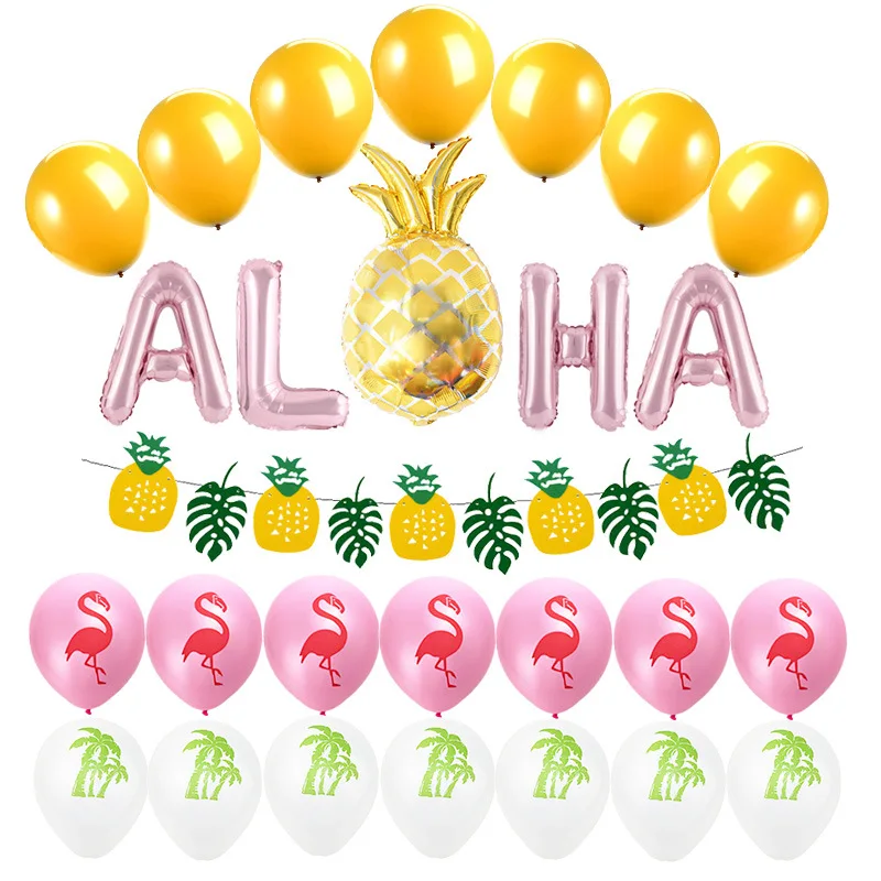 Набор воздушных шаров Aloha для летней вечеринки гирлянда из ананаса | Дом и сад