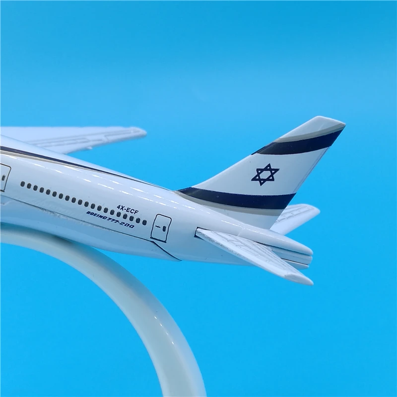 Модель самолета 16 см EL AL Израиль авиакомпании Боинг 777-200 имитация металлического