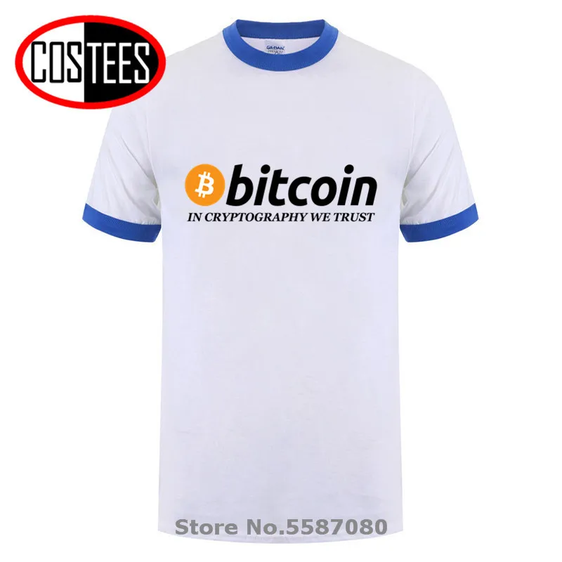 Мужская футболка с О-образным вырезом и коротким рукавом Cryptocurrency футболки из