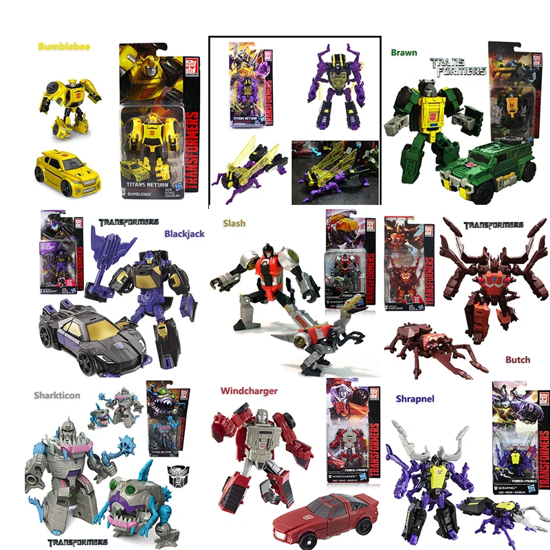 Трансформеры Hasbro Bumblebee Sharkticon brawn viper blackshackjack Wave shrapnel подвижная фигурка модели