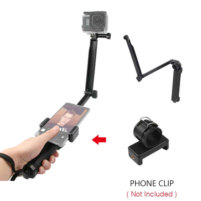 3 Manier монопод крепление для камеры удлинитель Statief voor eken h9/h9r h8/h8r Gopro Hero 4 2 + 1 SJ4000|for