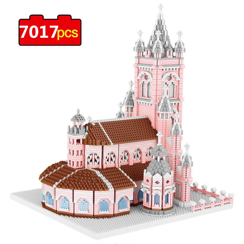 7017 шт. всемирно известный Архитектура церковь Святого Сердца Сделай Сам Алмазная