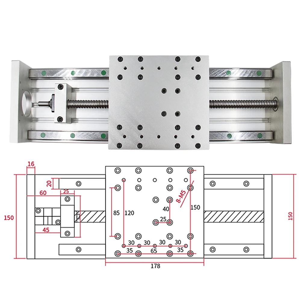 Рекламная поставка с завода XYZ Axis CNC наборы линейные скользящие рельсы HGR20 HGH20CA для