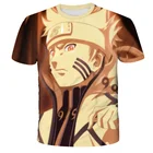 Детские футболки От 3 до 14 лет с аниме надписью Nruto, летние свитшоты с коротким рукавом для подростков, Детские повседневные футболки 3D для мальчиков и девочек, одежда