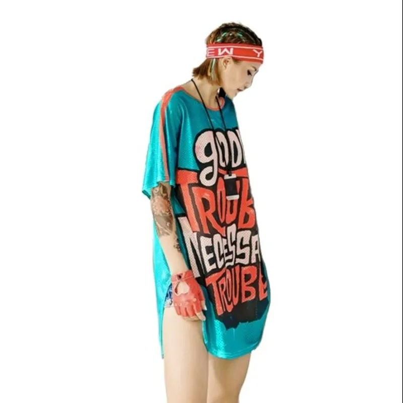 Женская Асимметричная футболка Длинные дизайнерские топы с забавными буквами