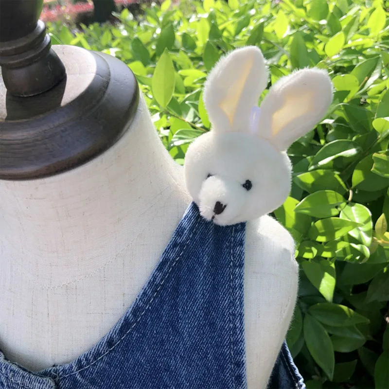 50 шт./лот Kawaii Mini 7 5 см плюшевые игрушки кролик голова мягкие животные Маленькая