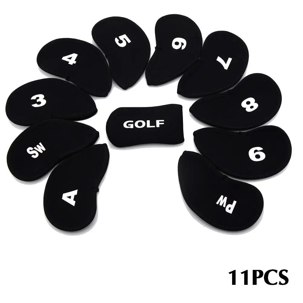 

11PCS Nylon Putter Cover Iron Putter Headcover Golf Head Cover Durable Gift Sports Protect Sign Travel Storage