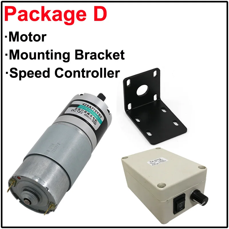 Планетарный редуктор постоянного тока 12 В 24 низкая скорость 10-500 об/мин с высоким
