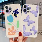 Чехол для Iphone 11, чехол для Iphone 7 8 Plus 6 6S 12 13 Mini XS Max XR SE, чехол для Iphone 12 13 Pro Max, мягкий чехол из ТПУ с цветами