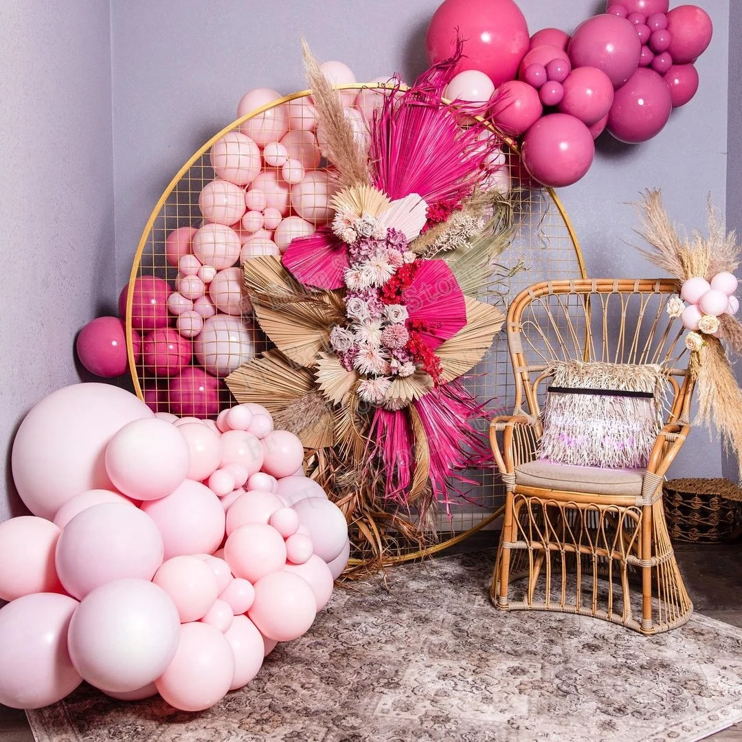 

102pcs Peach Pink Balloon Garland Kit Rose Gold Chrome Latex Globos for Wedding Birthday Valentine's Day Party Decorations