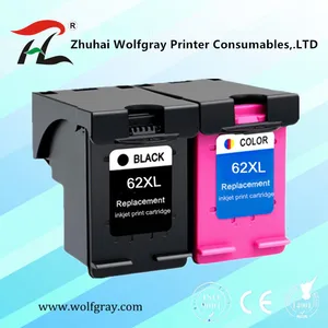 2pk compatible ink cartridge 62xl for hp62 62 5640 5660 7640 5540 5544 5545 5546 5548 officejet 5740 5741 5742 5743 5744 free global shipping