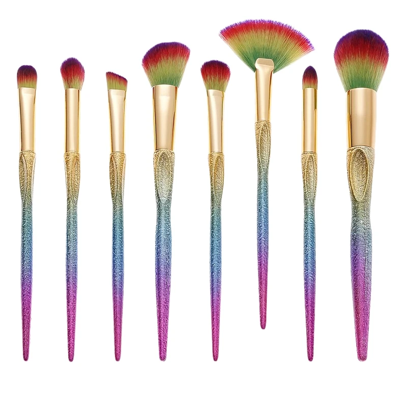 

8Pcs Makeup Brushes Tool Set Cosmetic Powder Eye Shadow Foundation Blush Blending Beauty MakeUp Brushes