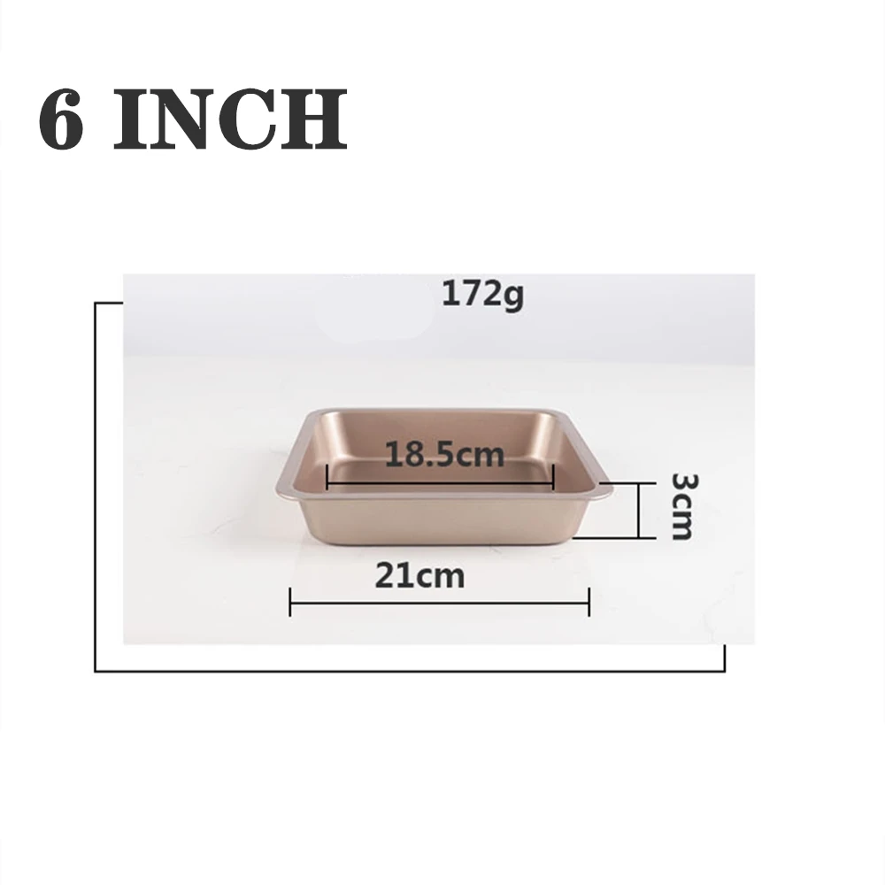 6/7 дюймов новый прямоугольный противень квадратный размеров с антипригарным