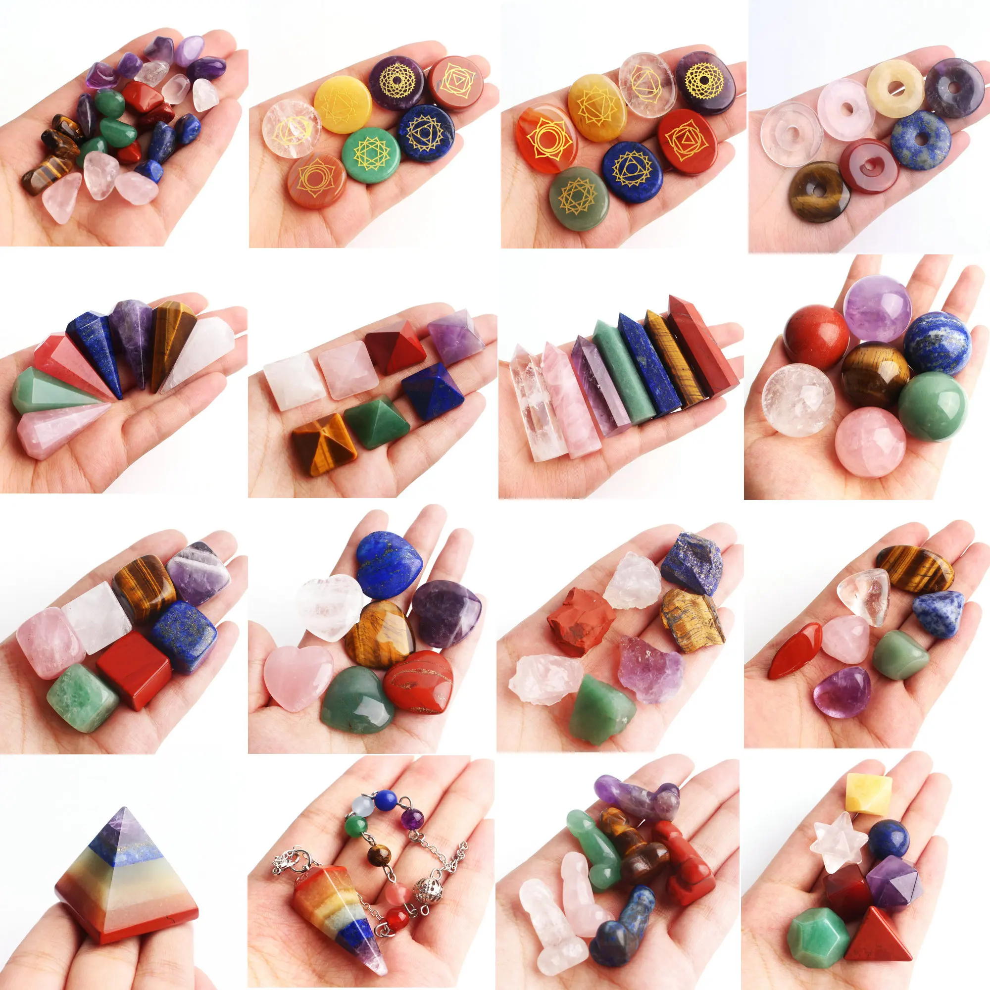 Натуральный кристалл палочка 7 Чакра рейки мяч Меркаба Платоническая твердая