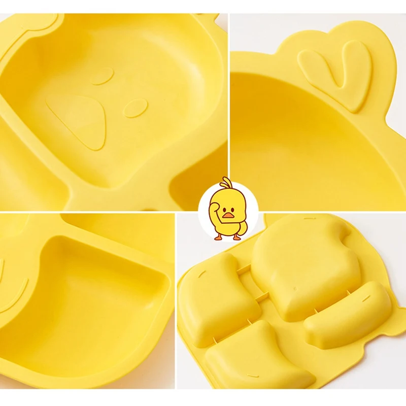

Children's Dinner Plate Bowl Cup Set Kindergarten Dinner Plate Grid Tableware Cartoon Baby Anti-fall Tableware Household