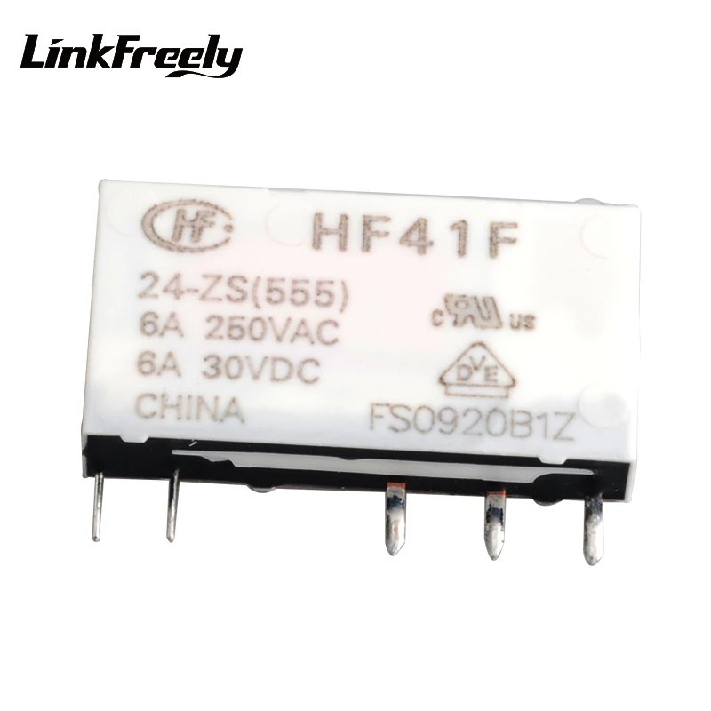 HF41F 24-ZS 1 шт. реле мощности для монтажа микропечатной платы 24 В постоянного тока 6 А
