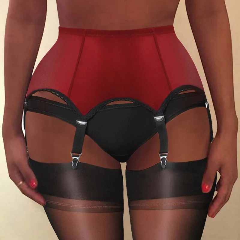 Винтажные летние новые женские пикантные прозрачные подвязки с поясом выше