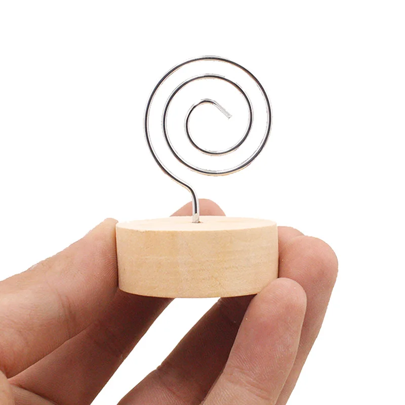 Креативный круглый/квадратный деревянный зажим для фотографий держатель