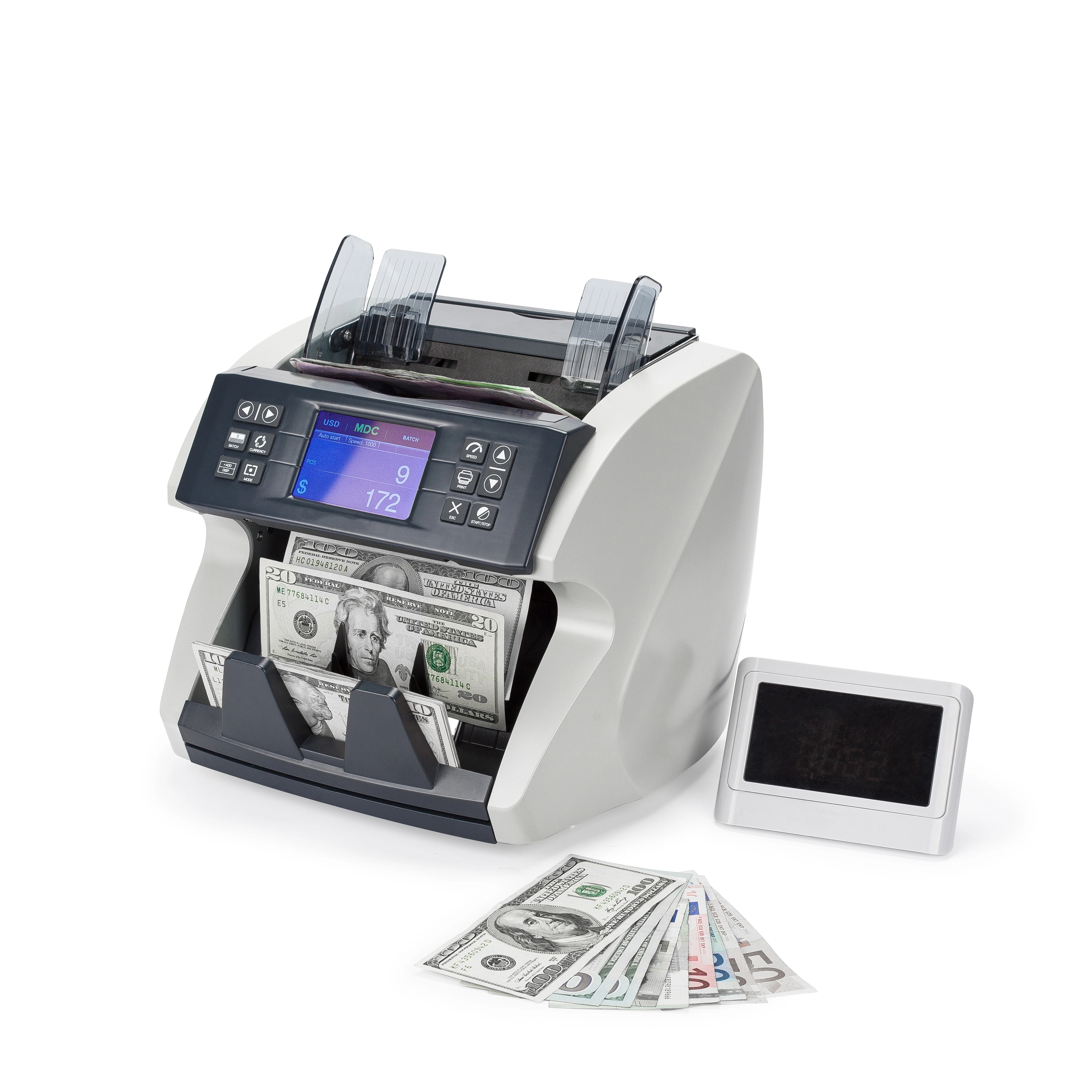 

USD, EUR, GBP, CAD, MXN mix bill value counting machine bill counter banknote money cash counter SH-07C