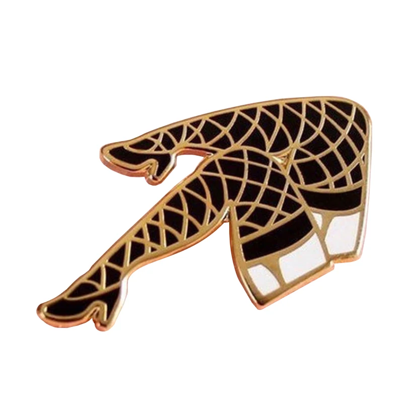 Сексуальная эмалированная заколка для ног с рыбьими сетками и брошь обуви на