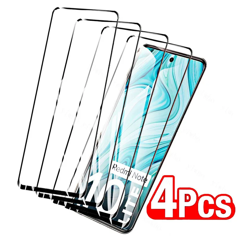 

4 шт., Защитное стекло для Xiaomi Redmi Note 10 9 Pro Max 10 Lite