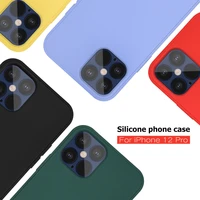 10pcs liquid silicone phone cases for iphone 12 11 pro max xr xs x rubber soft candy cover for iphone 12 mini se2 6 6s 7 8 plus