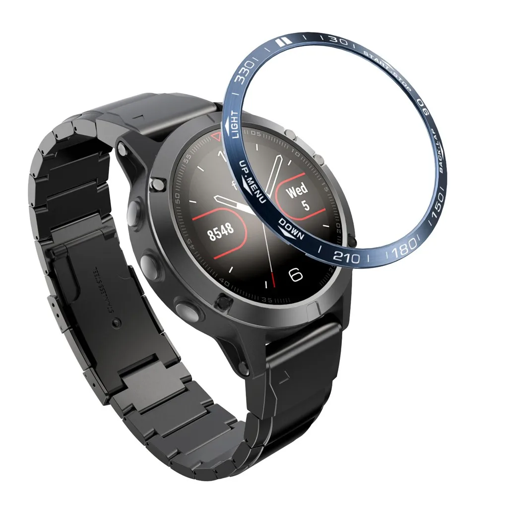 Для Garmin Fenix 5 весы часы кольцо клейкая крышка против царапин из нержавеющей стали