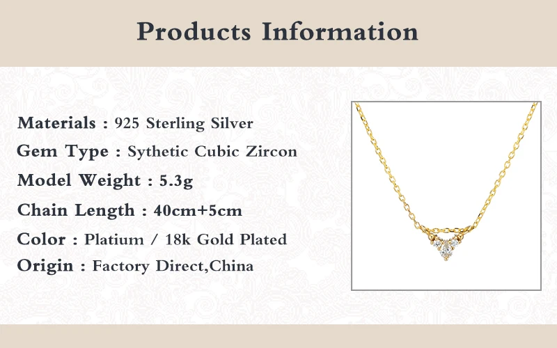 

BOAKO Pendientes Plata 925 Necklace For Women 2020 Crystal Diamond Necklace Charms Chains Fine Jewelry Choker Bijoux Femme#1.6