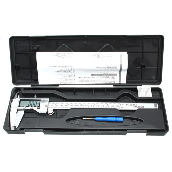 

JIGUOOR Digital 0-300mm 0.01mm Caliper Stainless Steel Electronic Vernier Caliper ruler Metric/Inch Measuring Tool