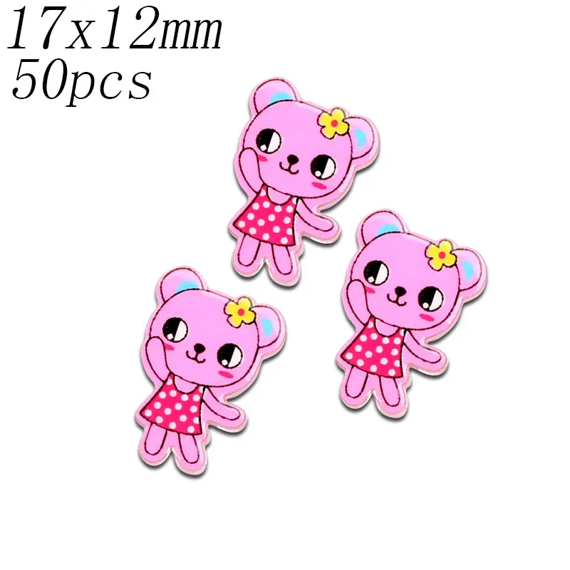 50 шт. Смешанные акриловые значки с героями мультфильмов Kawaii Flatback украшения животных ремесла значок украшения для скрапбукинга Diy аксессуары