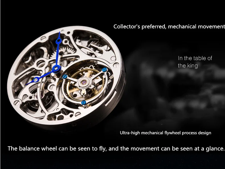 Brand Top Men's Tourbillon Watch movement luxury creative fashion popular carnival Male Clock classic hollow Man Watch movement