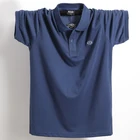 Мужское поло Over size 5XL 6XL, Новинка лета 2021, 95% хлопковая рубашка-поло, мужские повседневные свободные топы, Высококачественная дышащая рубашка-поло размера плюс размера
