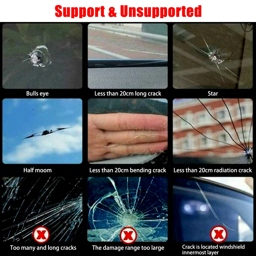 

Car Window Cracked Glass Repair Recover Kit Multipurpose Windshield Repair Tools Glass Scratch Repair Liquid Car Maintenance