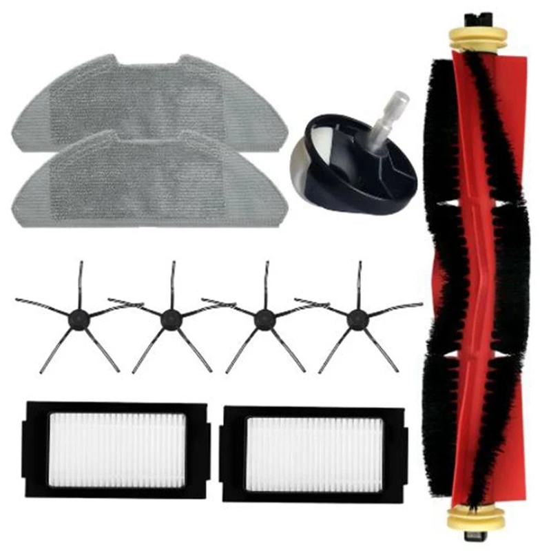 

10PCS Suitable For Xiaomijia Pro Floor Sweeper Roller Brush Main Brush Side Brush Filter Screen Wheel Cleaning Cloth