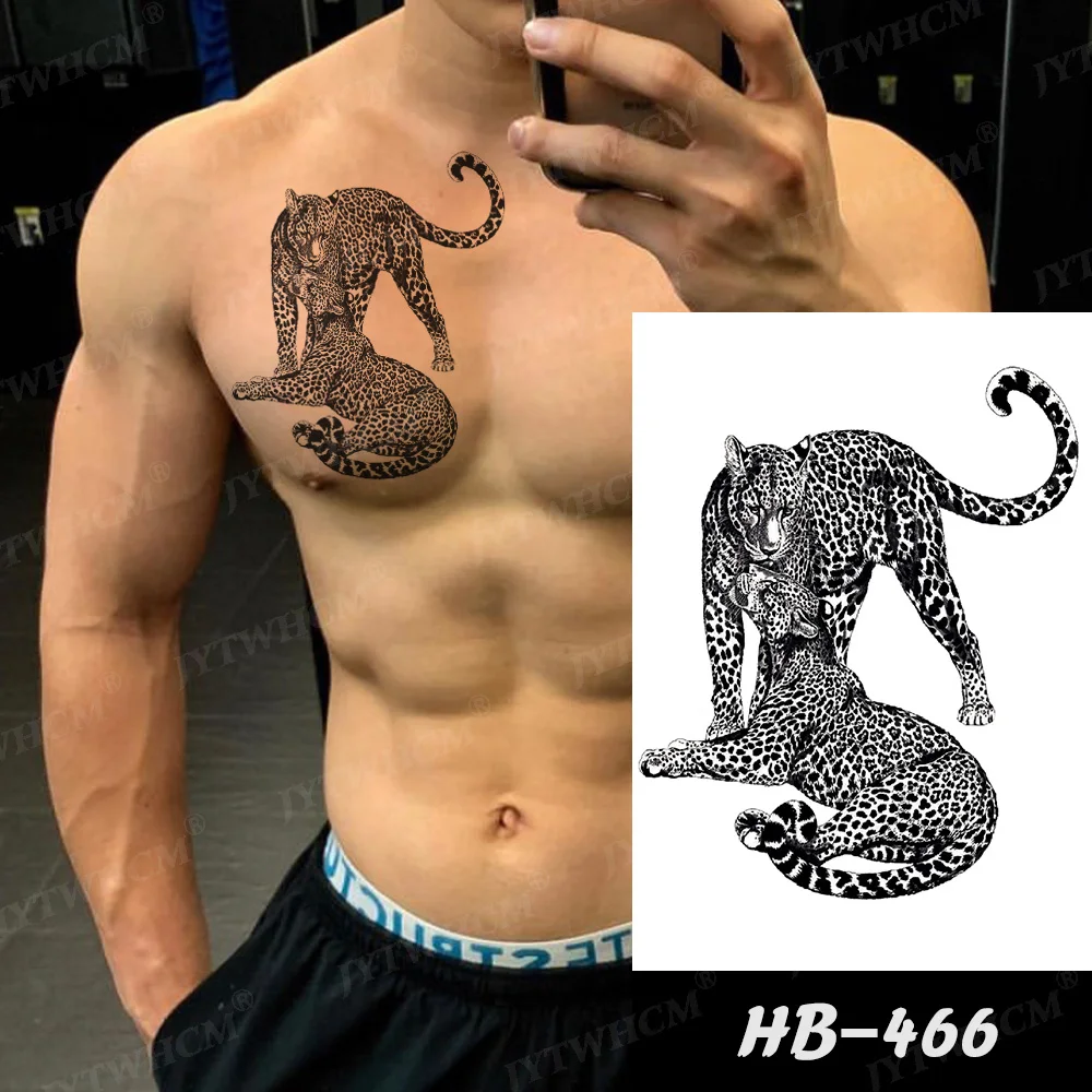 

Temporary Tattoo Waterproof Stickers Fake Sleeve Geometric Tattoo Designs Cross Lion Wings Flash Body Arm Tattoos Cool Men Women