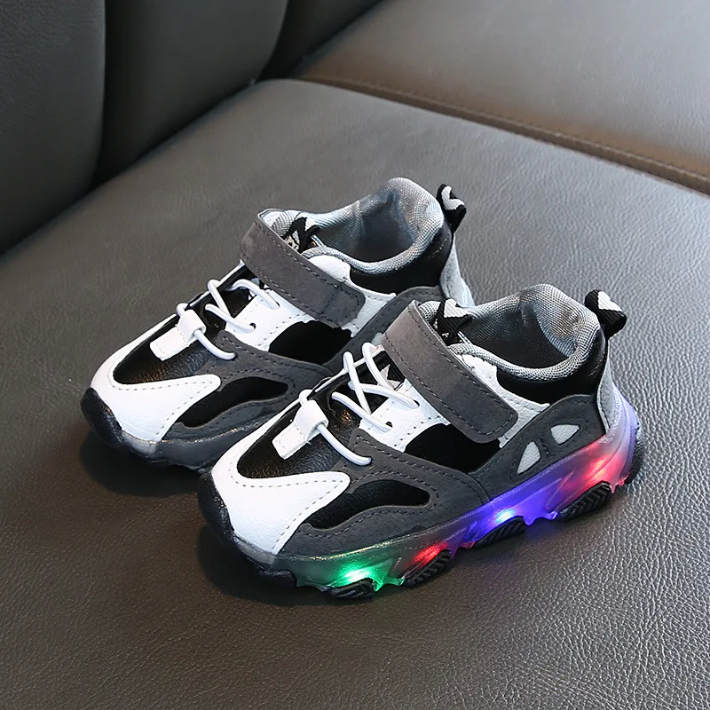 Туфли со светодиодной подсветкой Детская Юбка для маленьких девочек и мальчиков