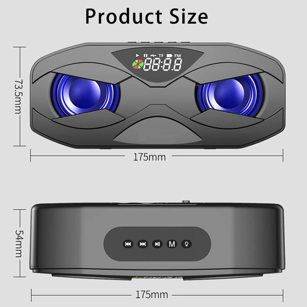 Bluetooth-сабвуфер M5 с функцией FM-радио и поддержкой TF-карты | Электроника