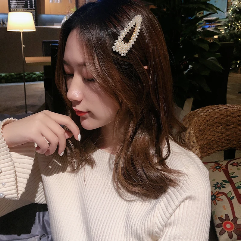 Инс Мода 1 Набор Женщин Девушек Элегантные Жемчужные Заколки Сладкие Головные Уборы Орнаменты Шпильки Ободки Аксессуары на.