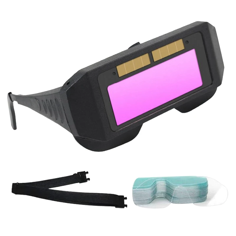 

Сварочные очки с автоматическим затемнением на солнечных батареях, Защитные Очки сварщика, очки с антибликовым покрытием черного цвета