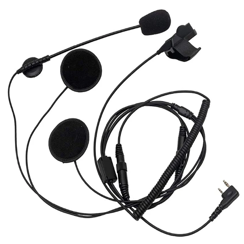 Шлем гарнитура 2 Pin PTT мотоциклетные наушники для рации Kenwood Baofeng Puxing Любительское