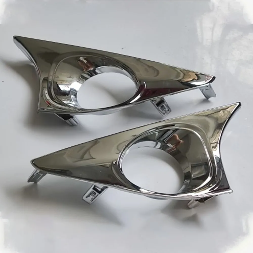 

2pcs Fog Lamp Cover ABS Plastic Chrome Finish Frame Front Front Bumper