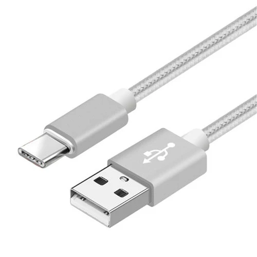 silver Usb-кабель PHOMAX type C нейлоновый плетеный кабель для быстрой зарядки для samsung S9 Galaxy USB кабель для Macbook Xiaomi mi 8 A1 зарядный шнур - Цвет: silver