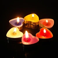 50pcs love heart shaped tea light candles smokeless candles romantic decorative