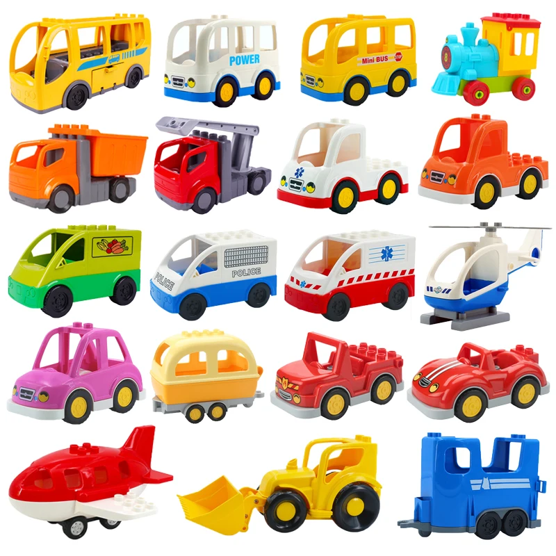 Модель автомобиля строительные блоки большого размера аксессуар мультяшный