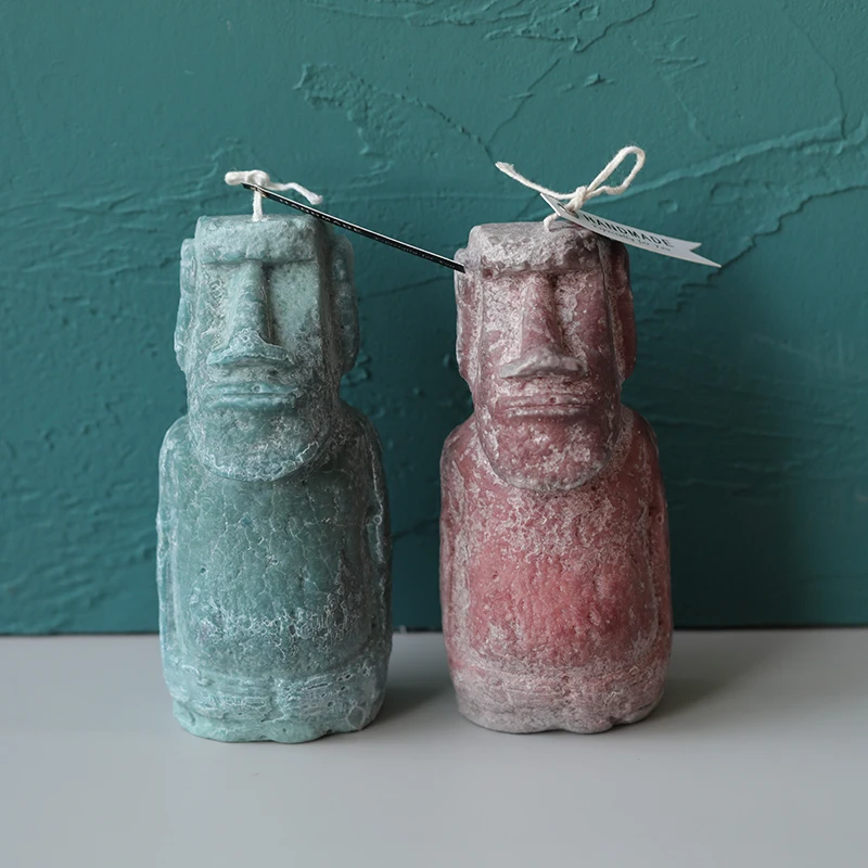 Силиконовые формы для свечей в виде каменной статуи декоративные штукатурки