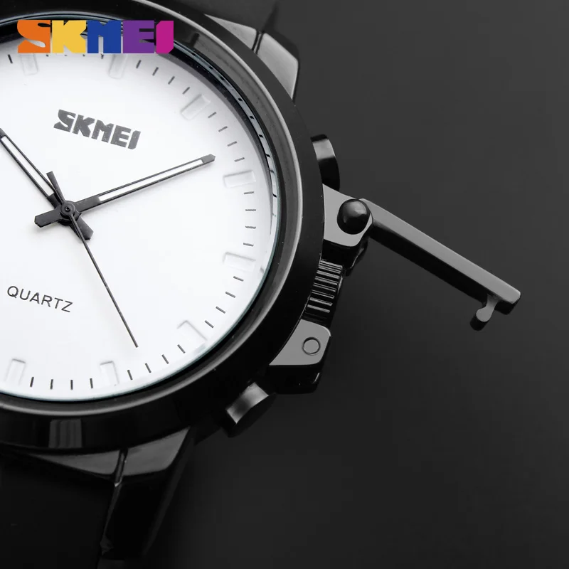 

SKMEI Quartz Watches Men IP Black Plating Large Dial 30M Waterproof Fashion Casual Gentleman Wristwatches Relogio Masculino 1208