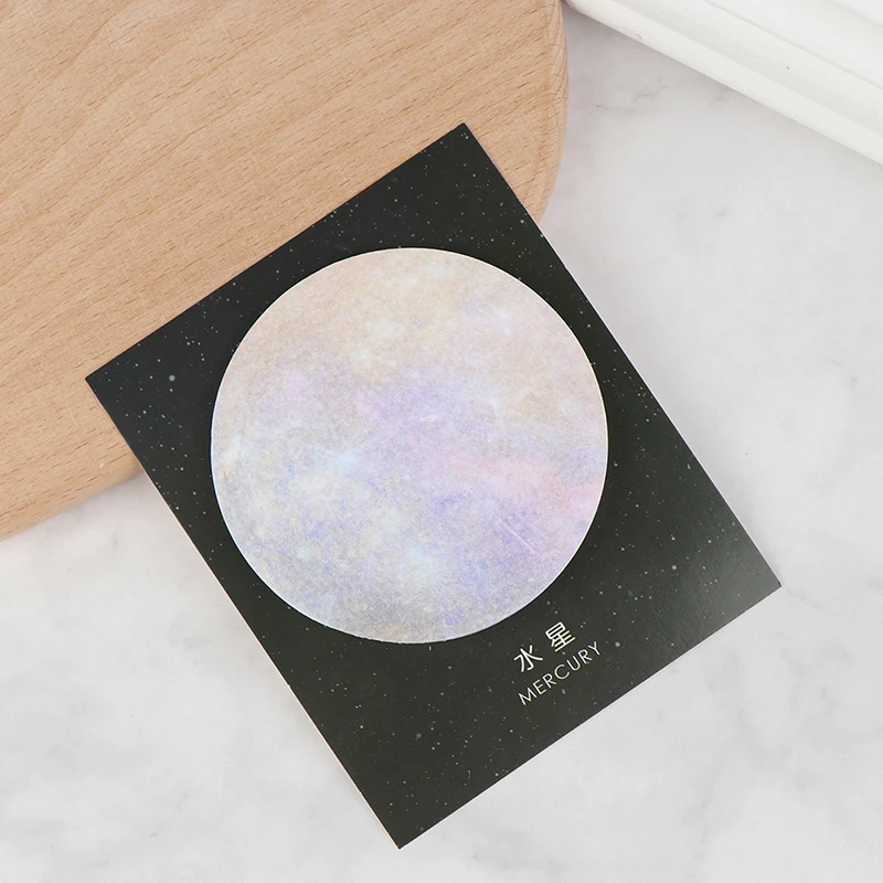 1 шт. креативная круглая планета серия блокнот бумага почтовая липкая для заметок
