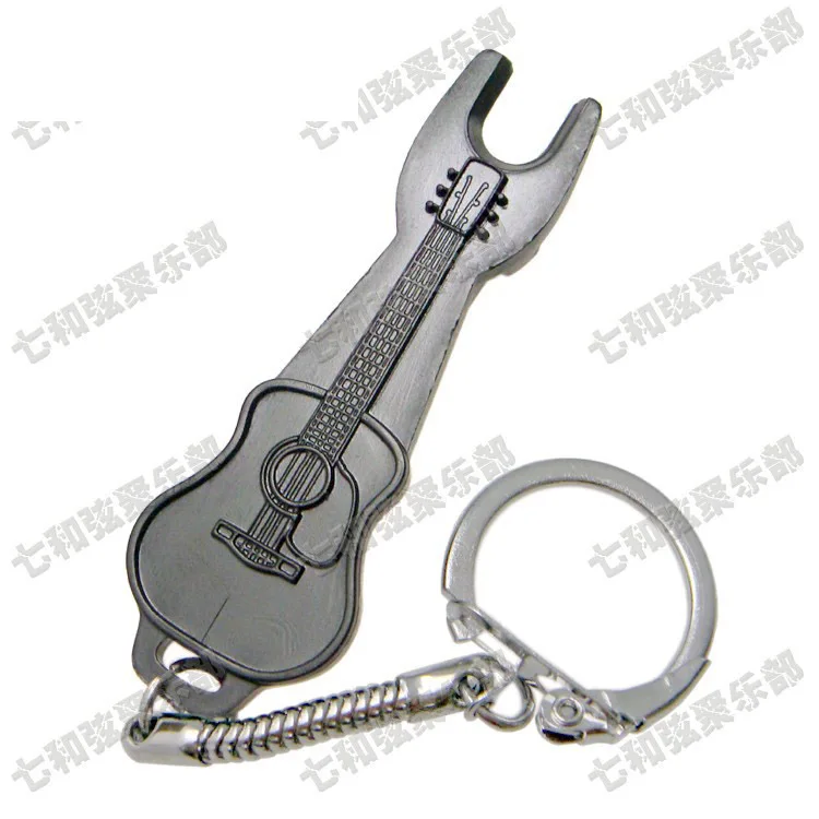 

2 Pcs Black Acoustic Guitar Bridge Pin Puller Remover Tool Portable Guitar shape W/ keychain