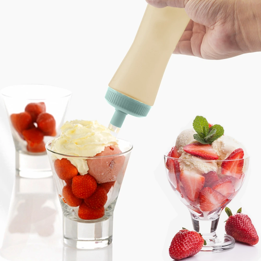 EHZ Baking Pen Squeeze Sauce Bottle Wide Mouth Food Grade Material Honey Salad Milk Tomato Jam Oil Large Capacity | Дом и сад